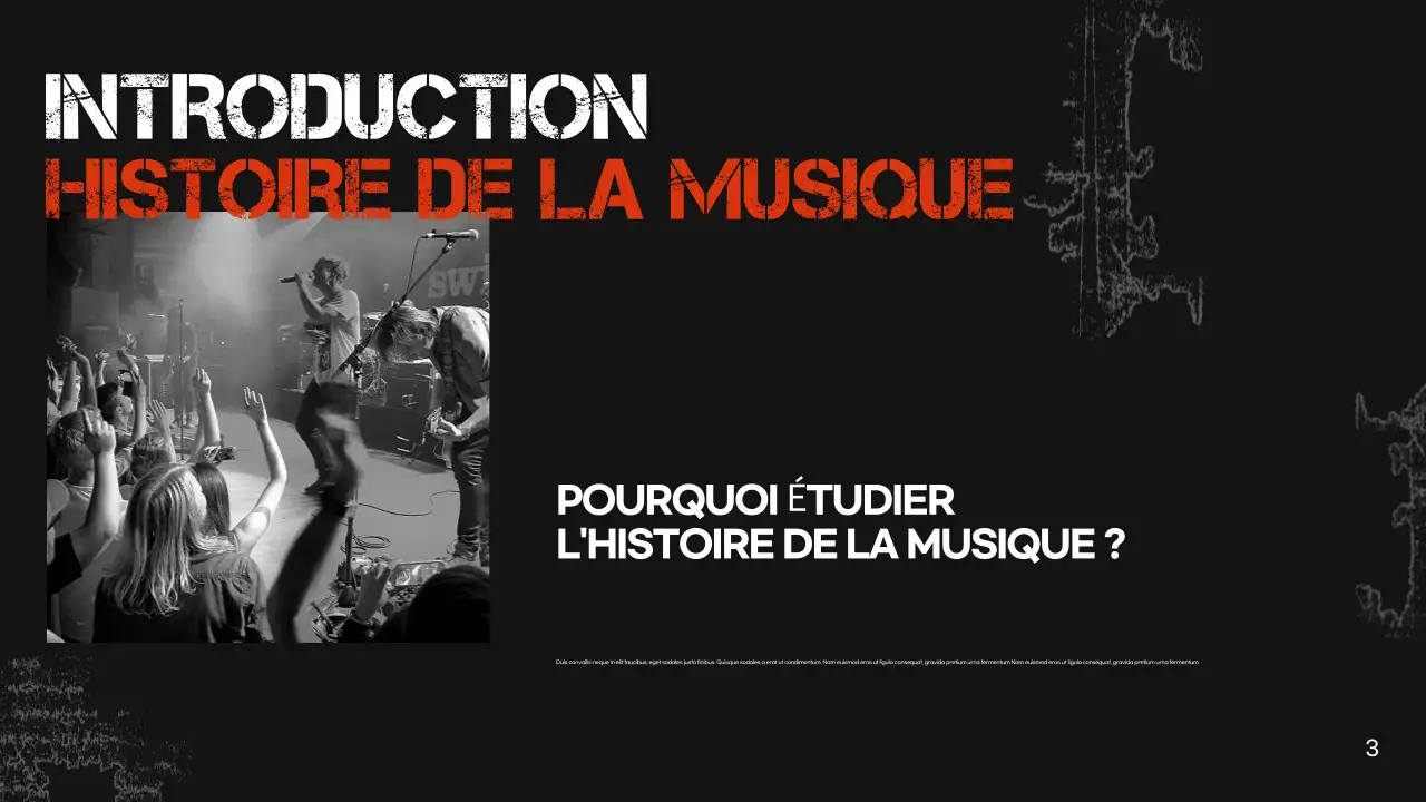 présentation de la musique rétro noire