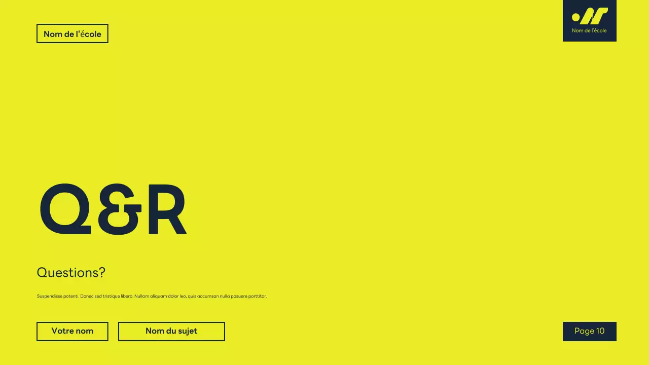 conférence académique moderne jaune