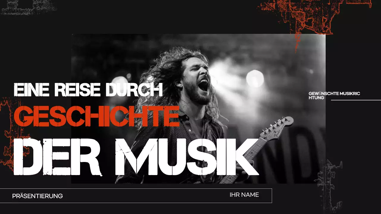 schwarze Retro-Musikpräsentation