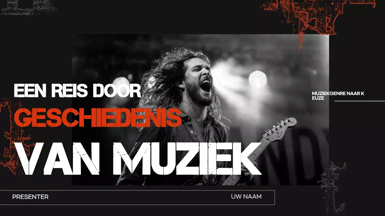 zwarte retro muziekpresentatie