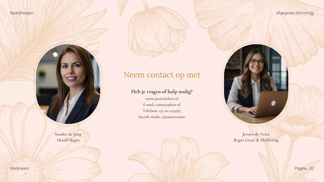 Beige Bloemen Catalogus Schoonheidsproducten