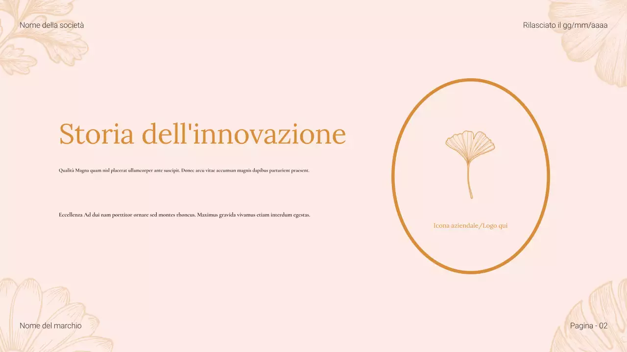 Catalogo dei prodotti di bellezza floreali beige