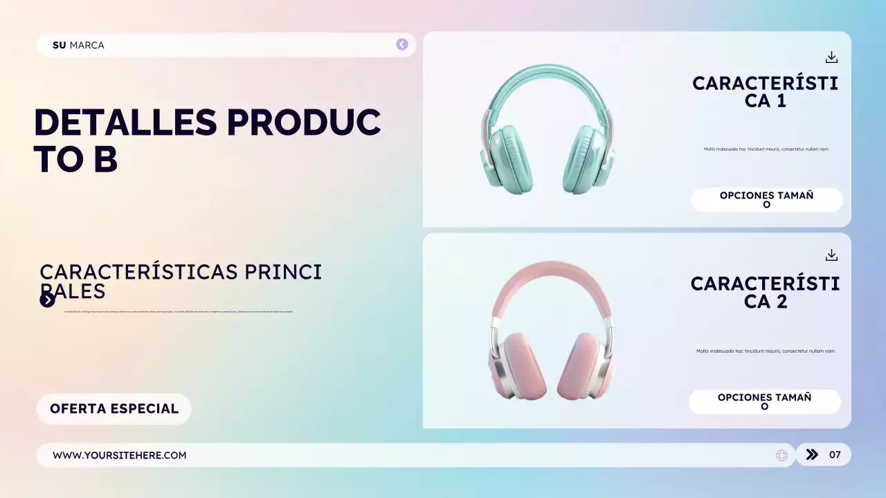 Catálogo de productos para su marca