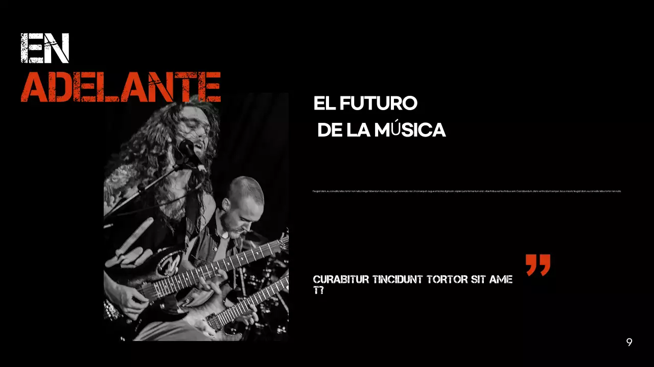 presentación de música retro negra