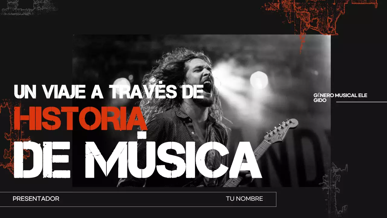 presentación de música retro negra