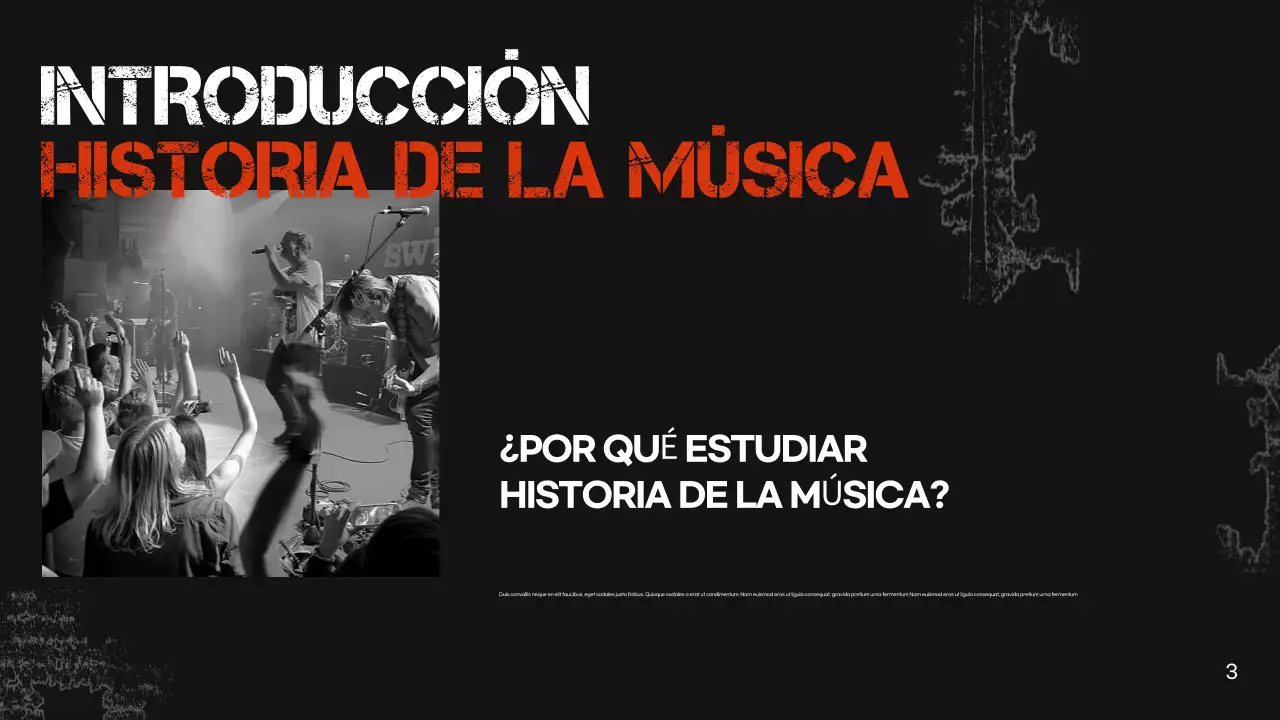 presentación de música retro negra