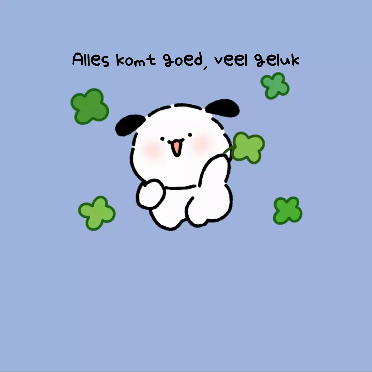 Wit notitieblok met schattig karakter