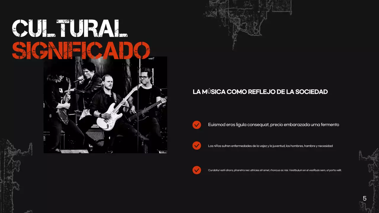 presentación de música retro negra