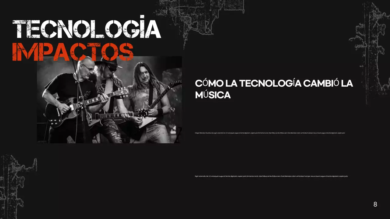 presentación de música retro negra