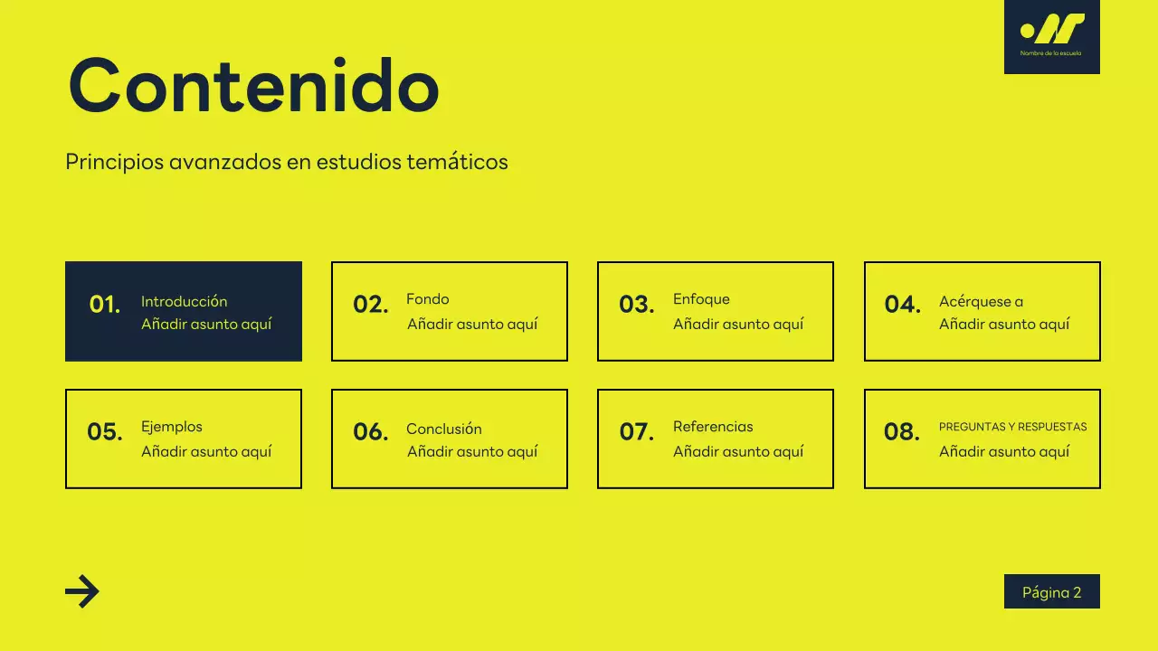 conferencia académica moderna amarilla