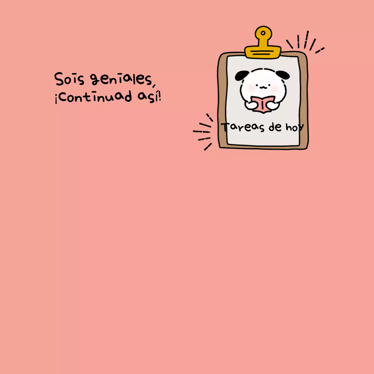 Bloc de notas blanco con simpáticos personajes