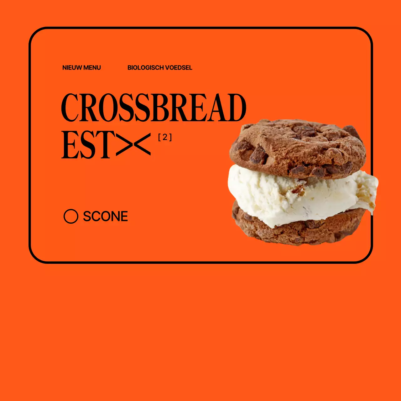 Oranje minimalistisch café promoten