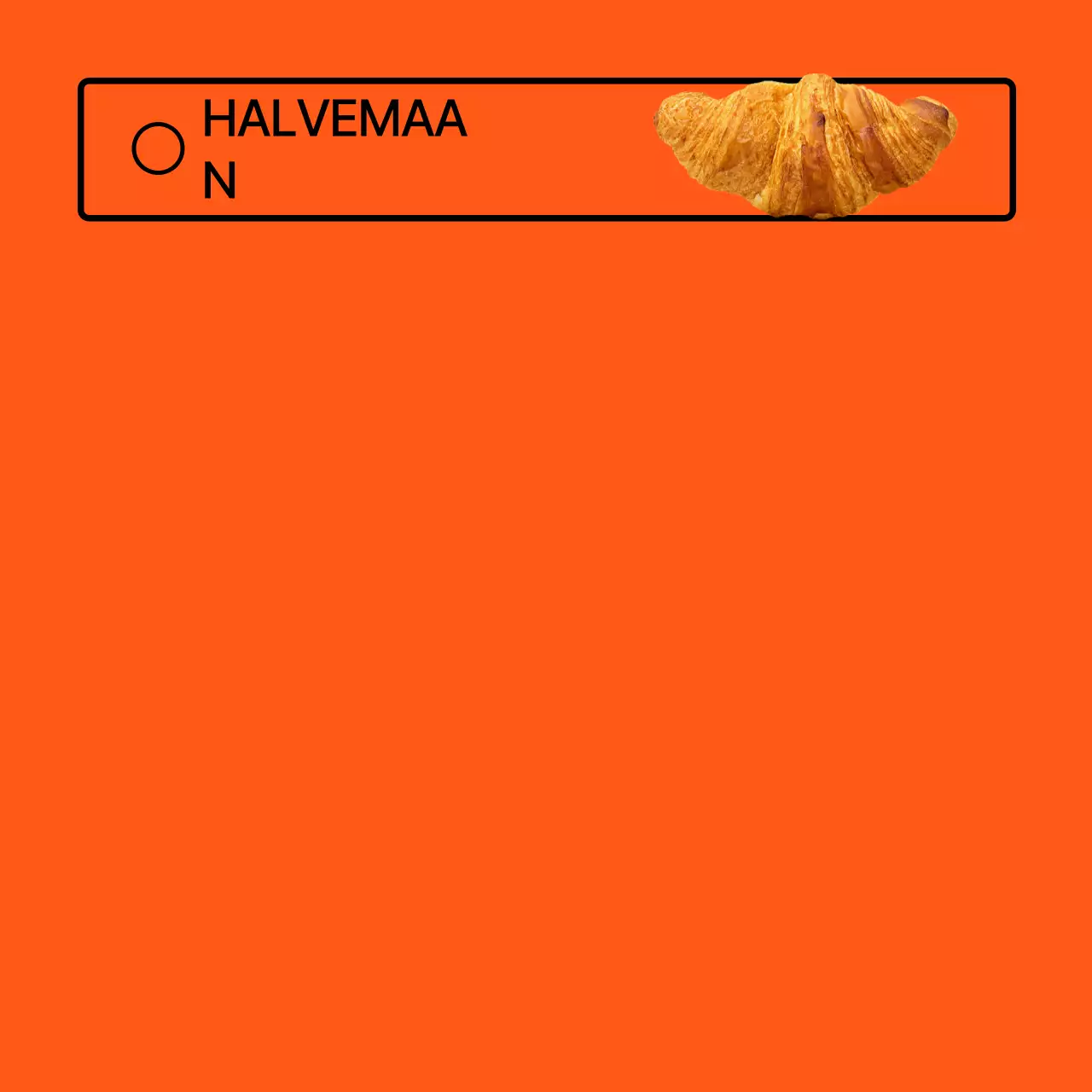 Oranje minimalistisch café promoten