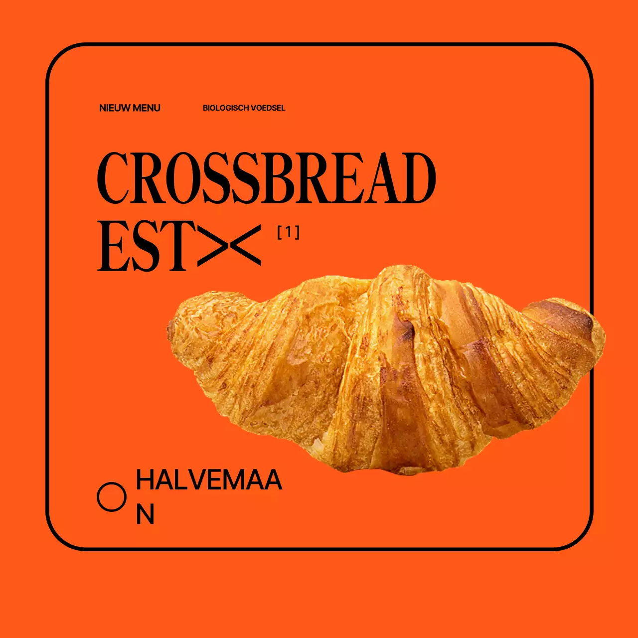 Een minimalistisch oranje café promoten