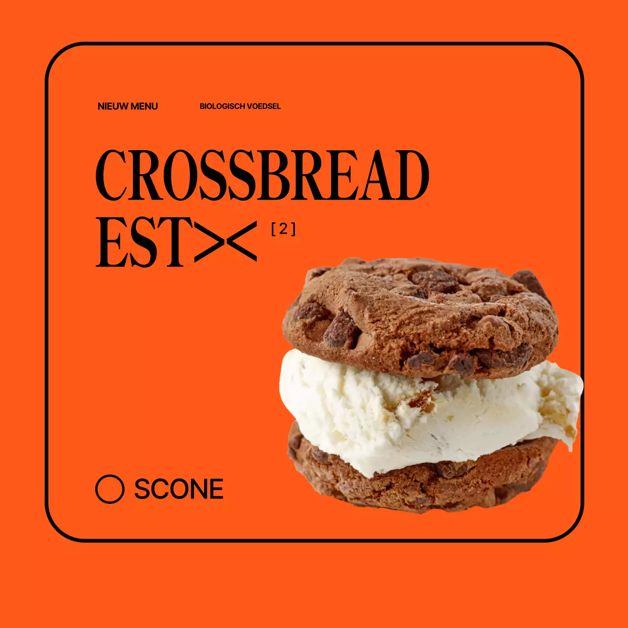 Een minimalistisch oranje café promoten