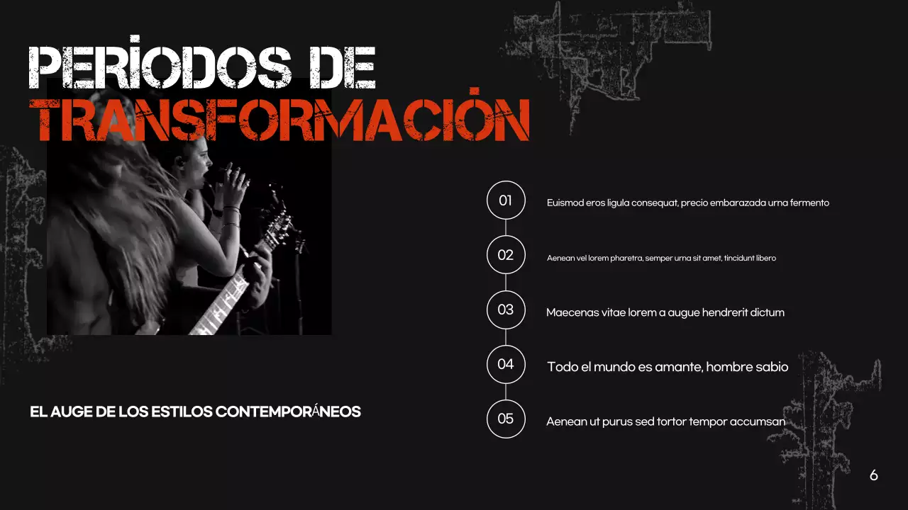 presentación de música retro negra