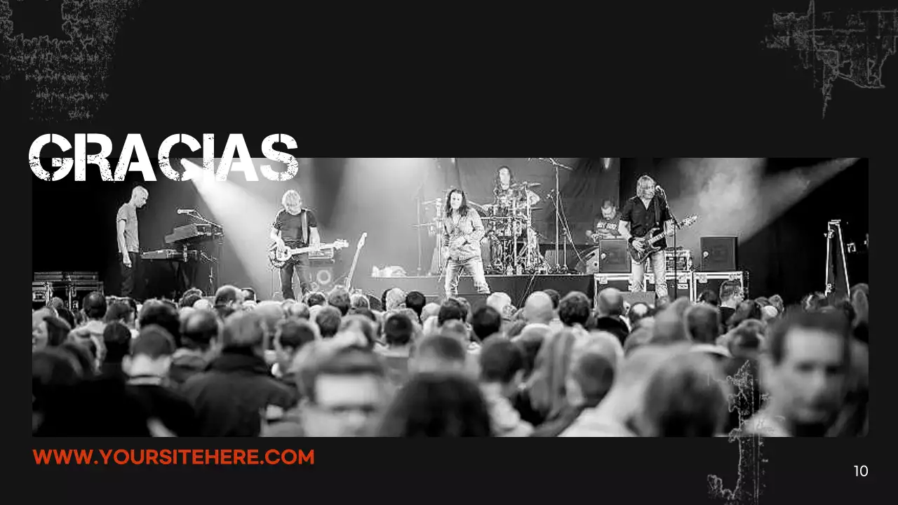 presentación de música retro negra