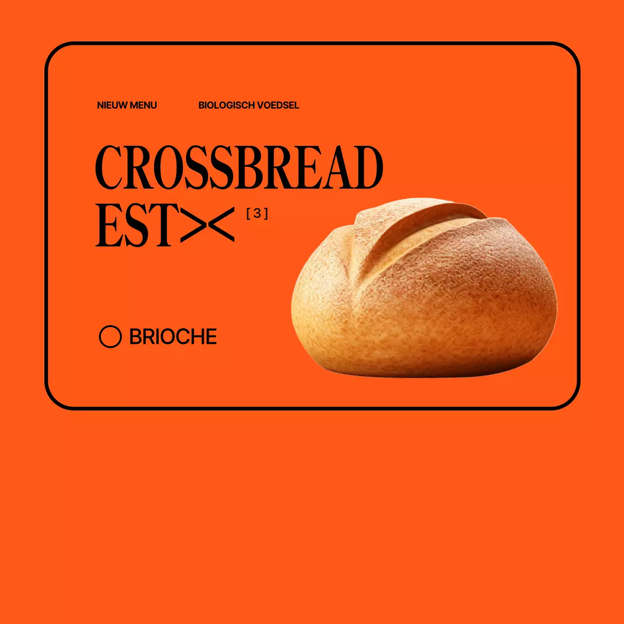 Oranje minimalistisch café promoten