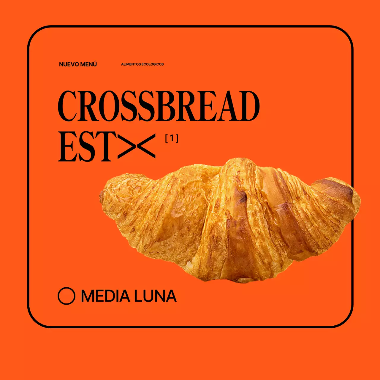 Promover una cafetería minimalista de color naranja