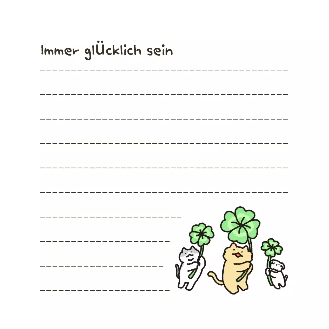Niedlich illustrierte tägliche Notizen