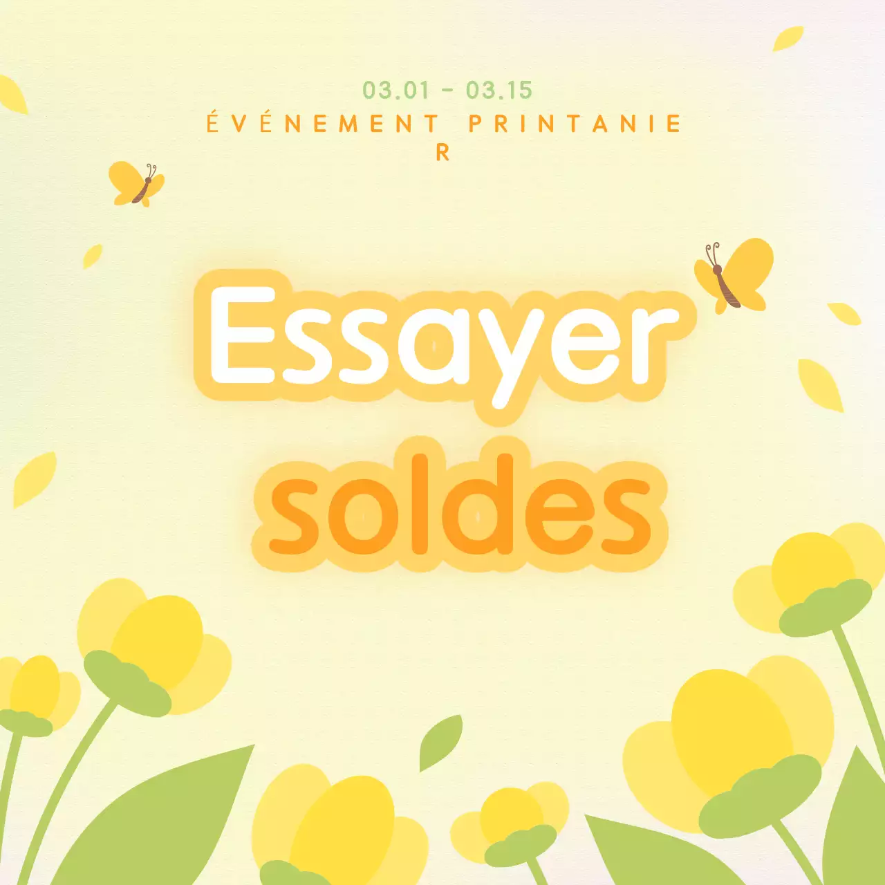 Vente de printemps Yellow Cute