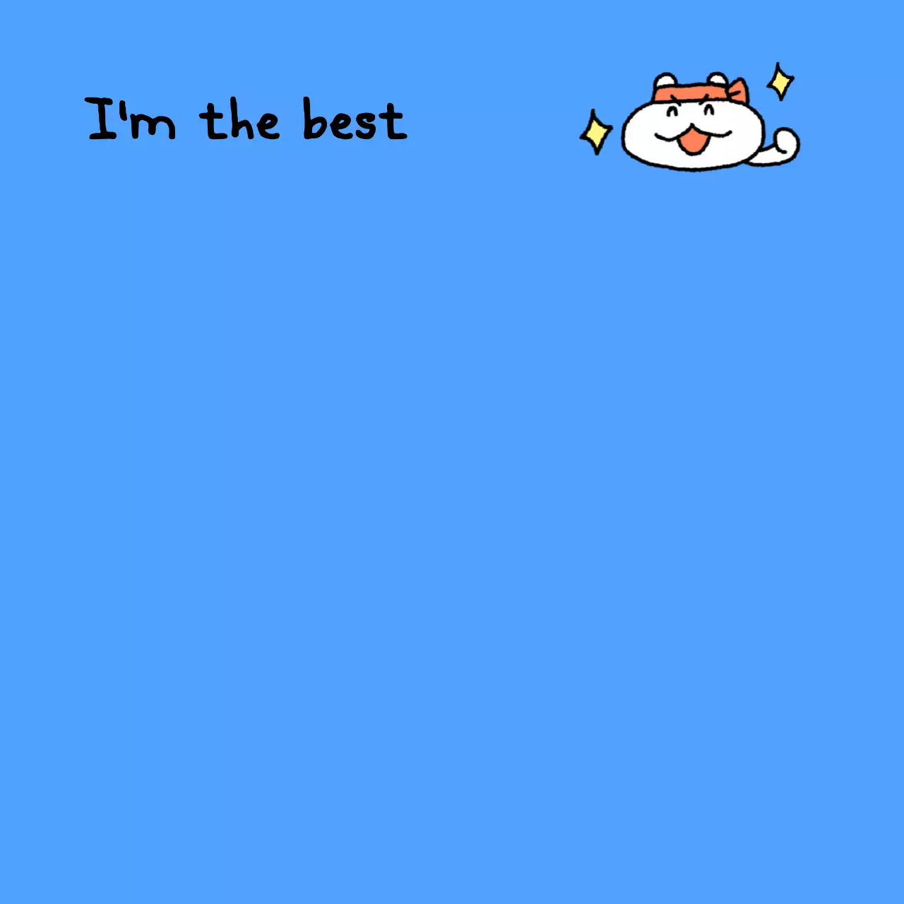 Coretan putih yang lucu dan bahagia