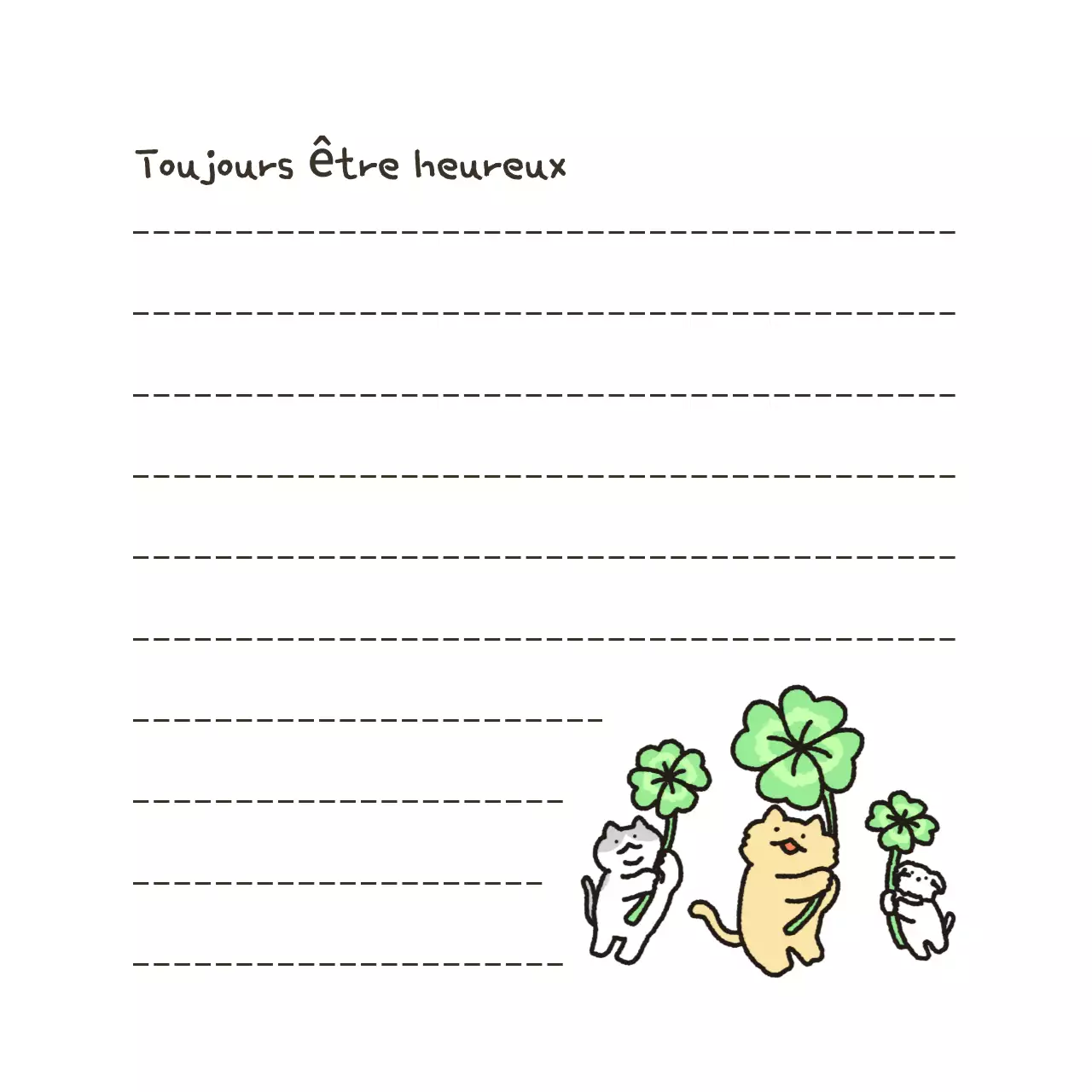 Jolies notes quotidiennes illustrées