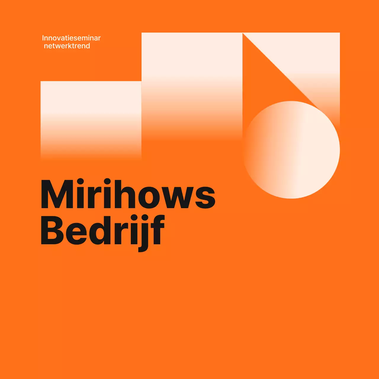 Zakelijk welkomstpakket in oranje-zwart