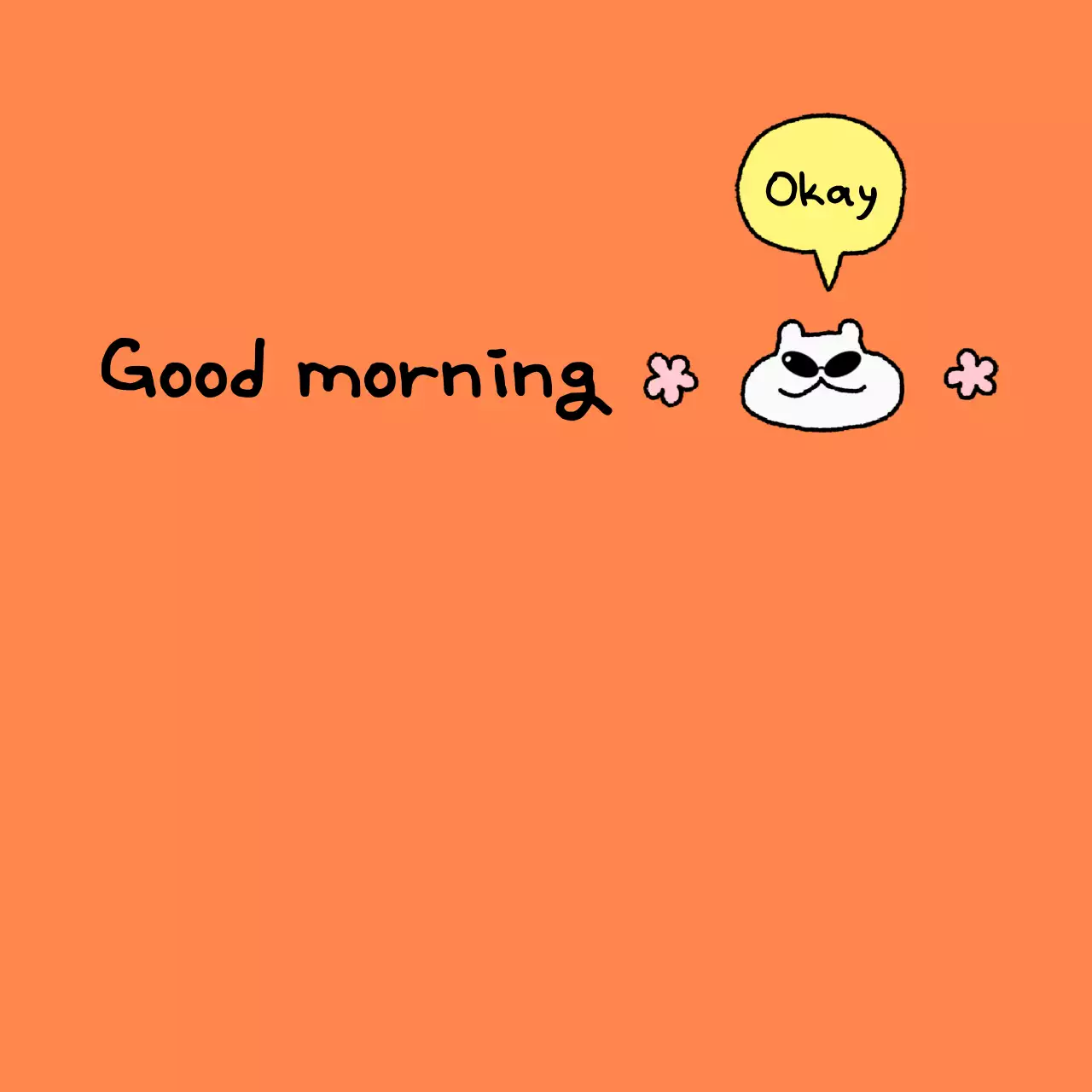 Coretan putih yang lucu dan bahagia