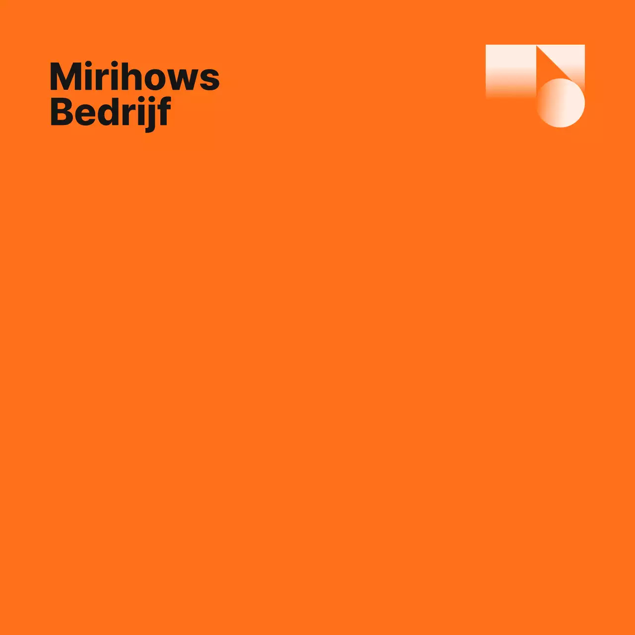 Zakelijk welkomstpakket in oranje-zwart