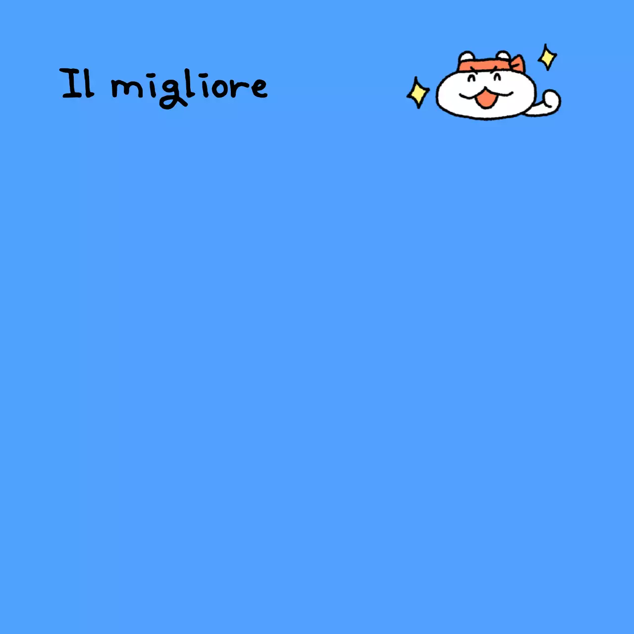 Bianco simpatico ghirigoro felice