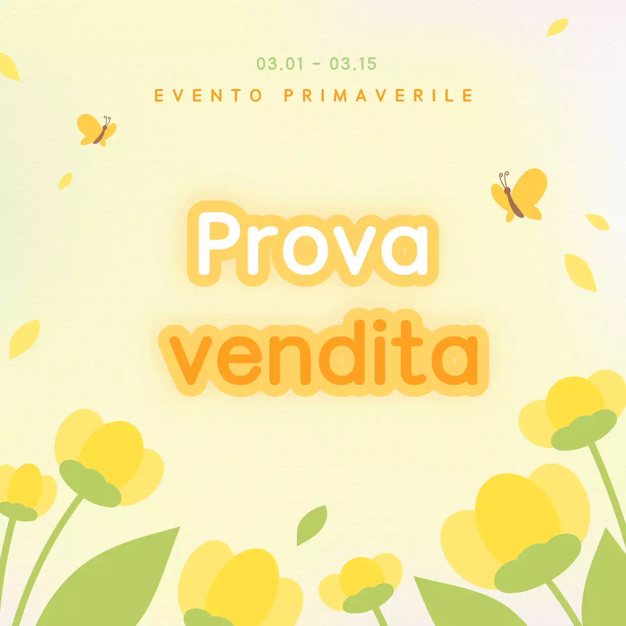 Evento di vendita primaverile Yellow Cute