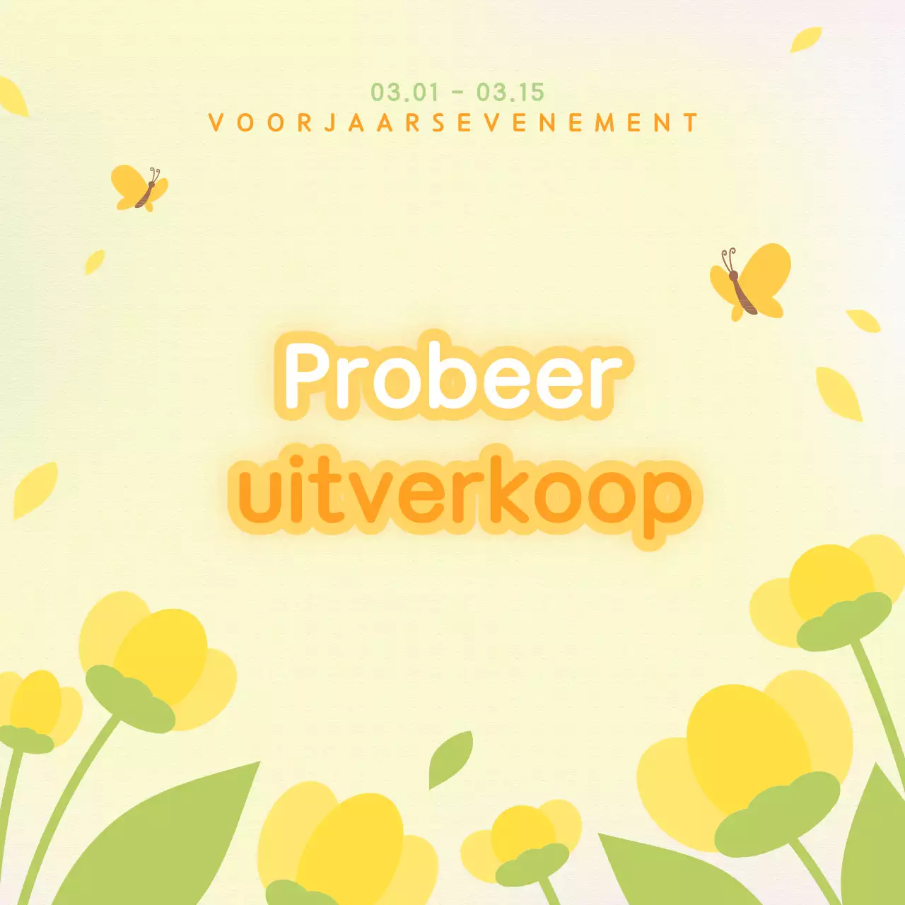 Yellow Cute voorjaarsuitverkoop
