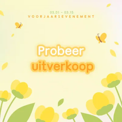 Yellow Cute voorjaarsuitverkoop
