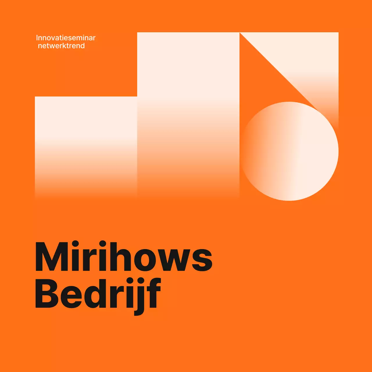 Zakelijk welkomstpakket in oranje-zwart