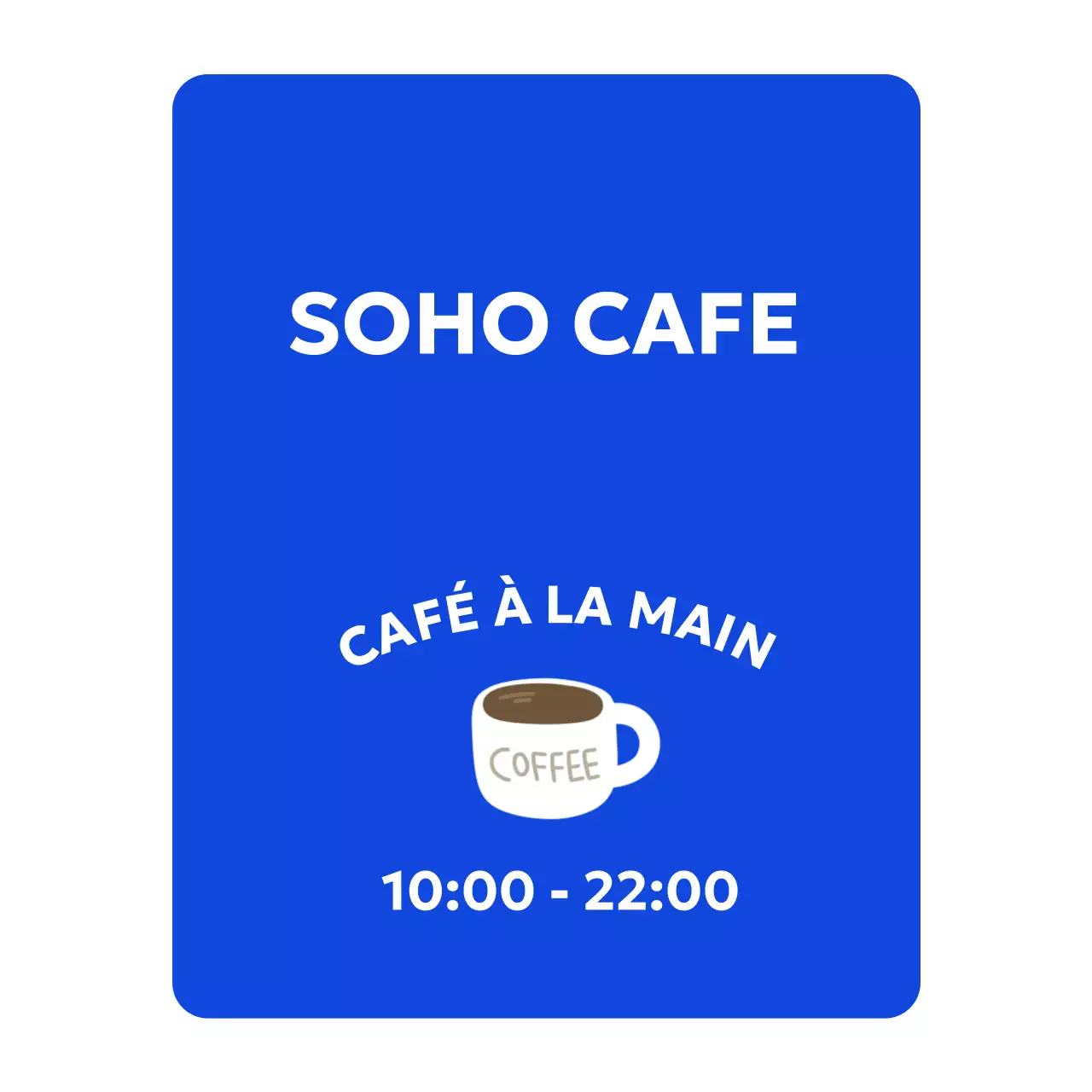 Guide du café moderne bleu