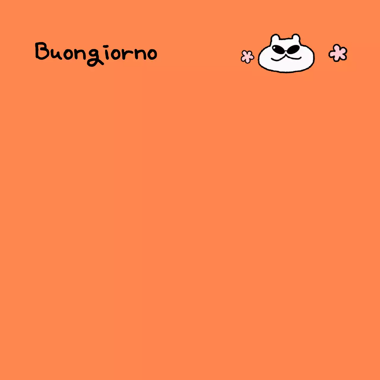 Bianco simpatico ghirigoro felice