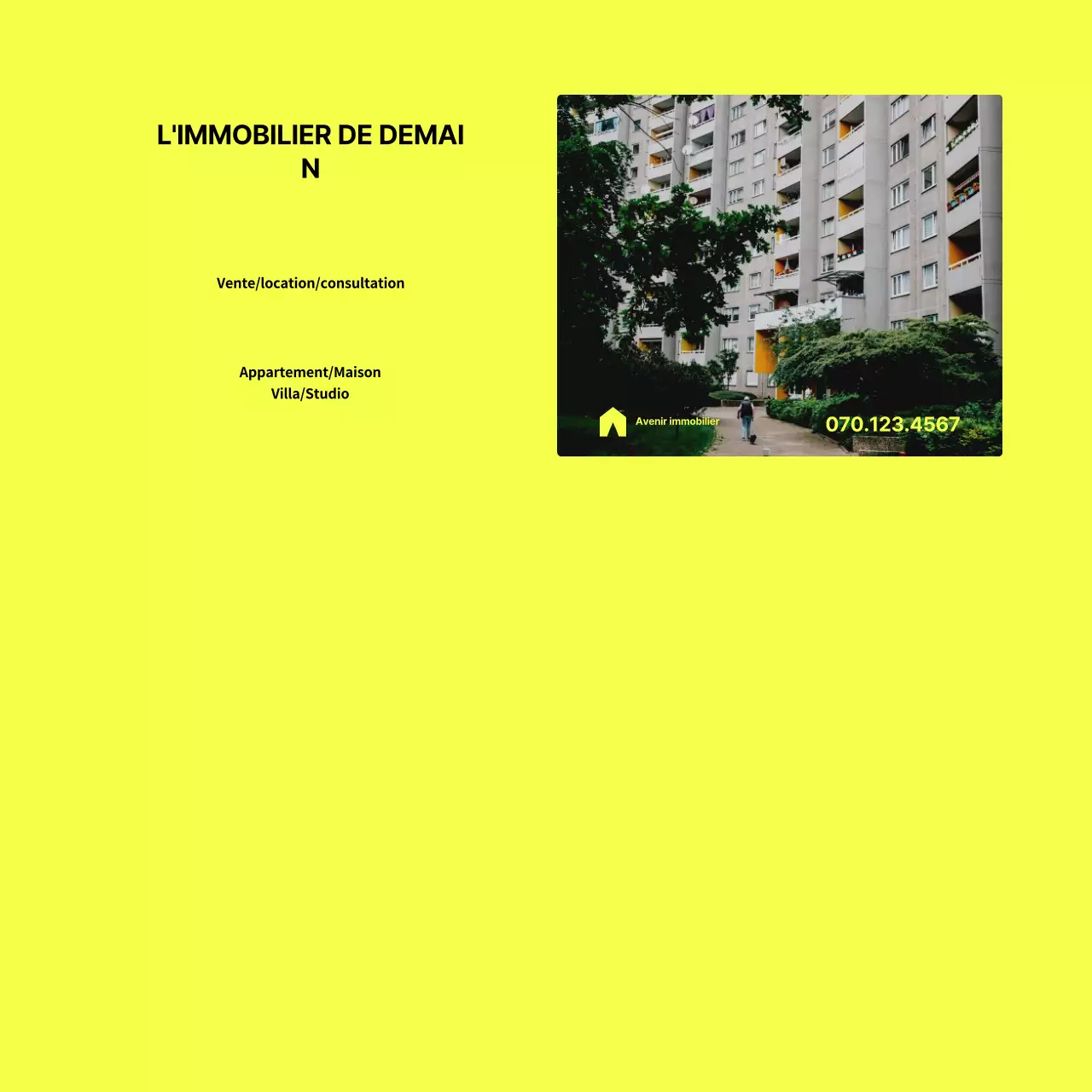 Annonces immobilières grises et modernes