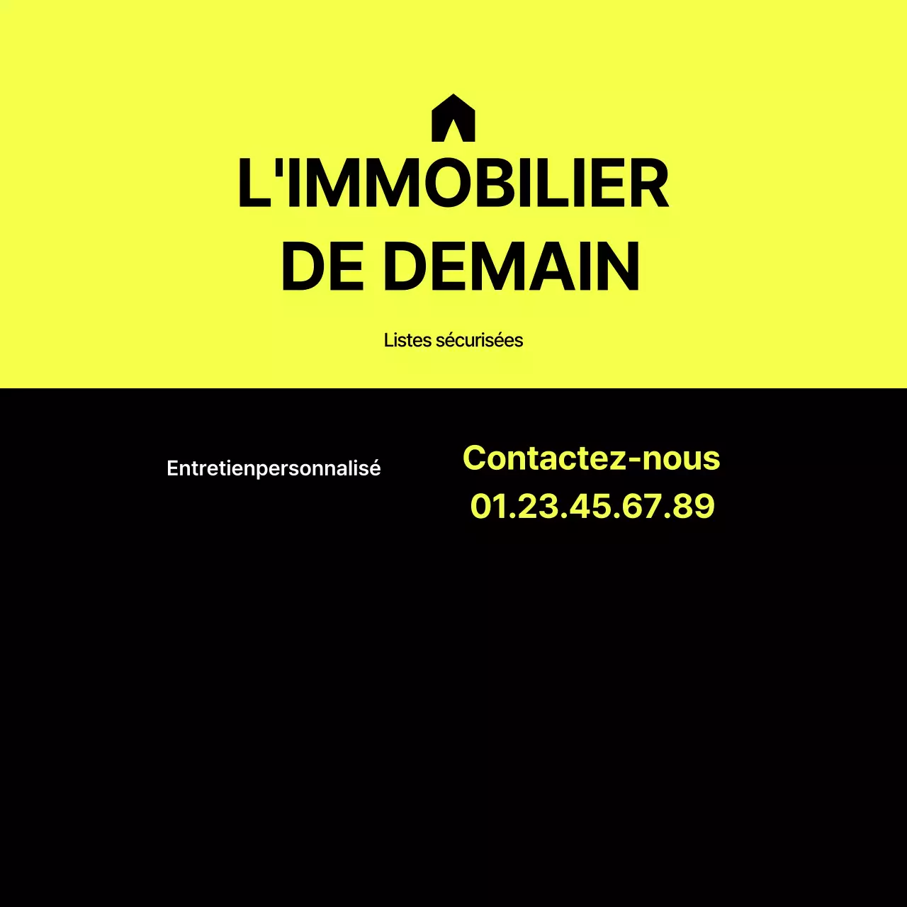 Annonces immobilières grises et modernes