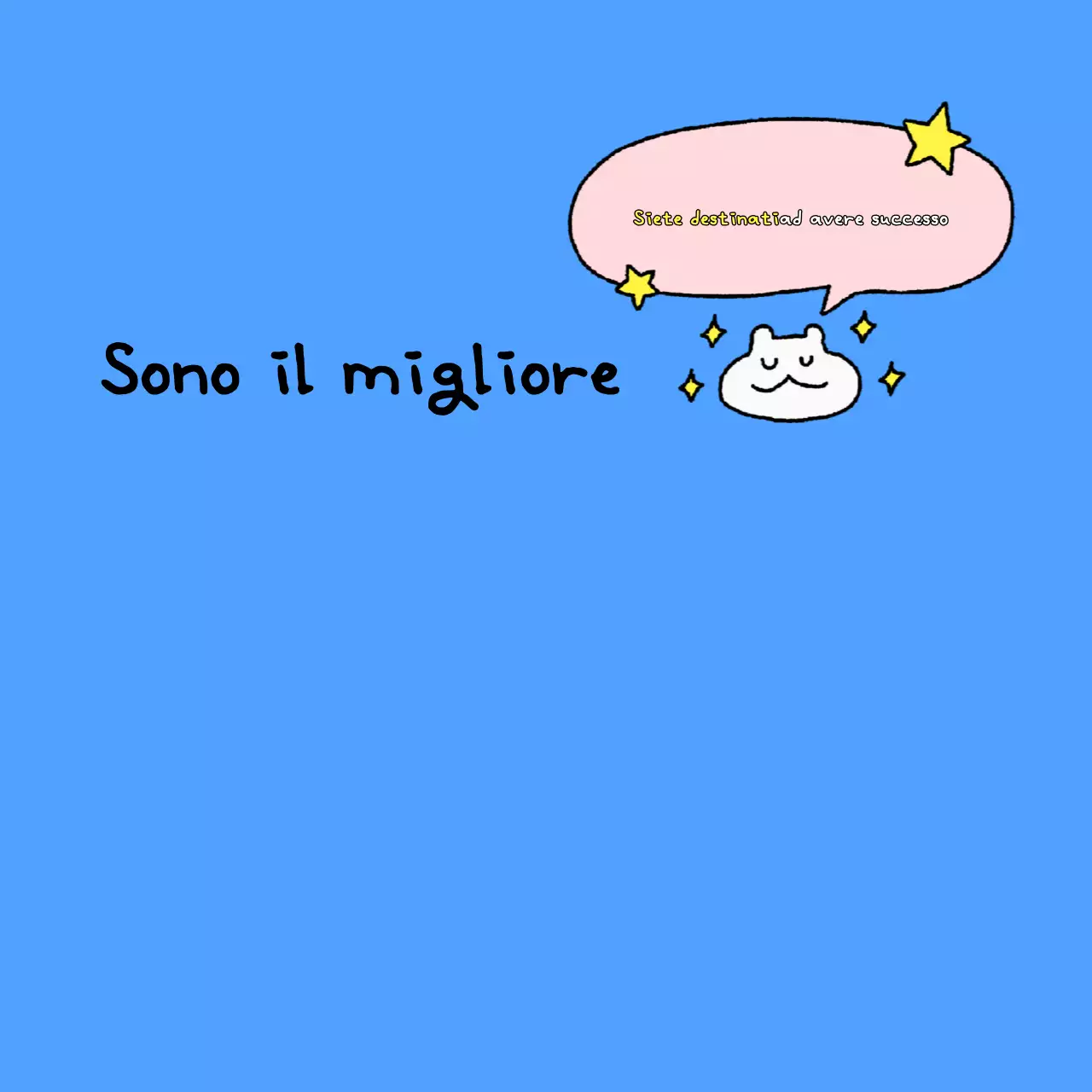 Bianco simpatico ghirigoro felice