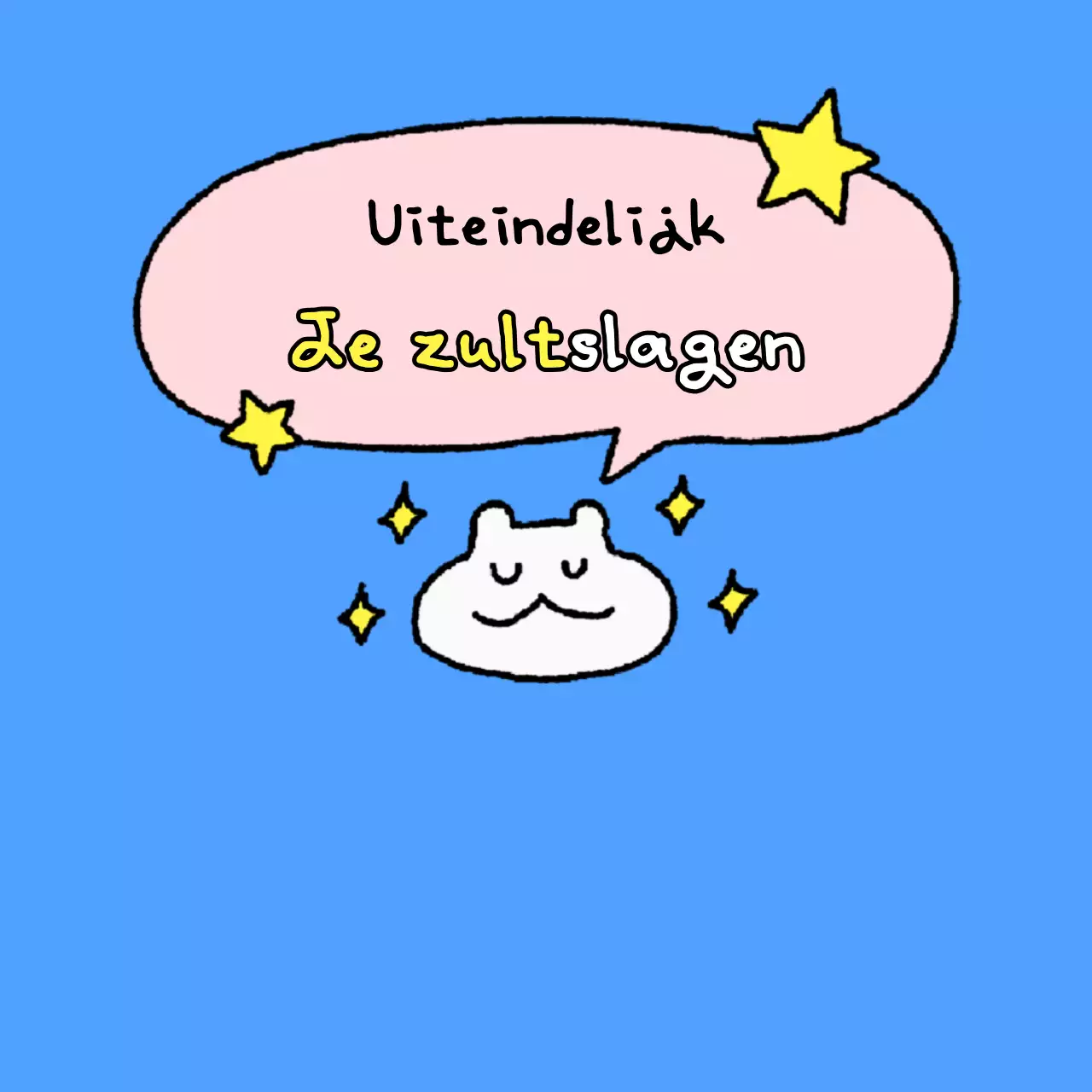 Witte schattige vrolijke tilde