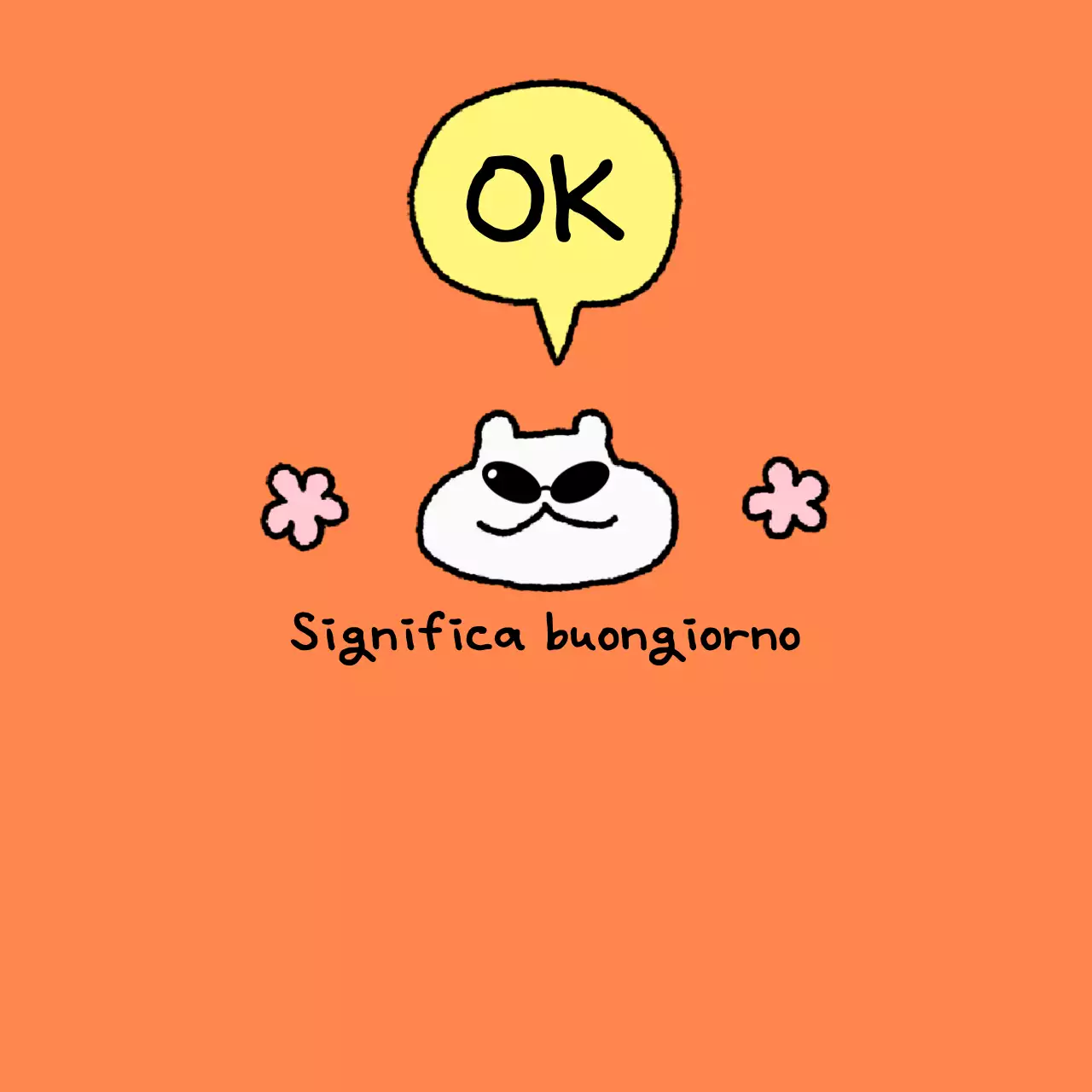 Bianco simpatico ghirigoro felice