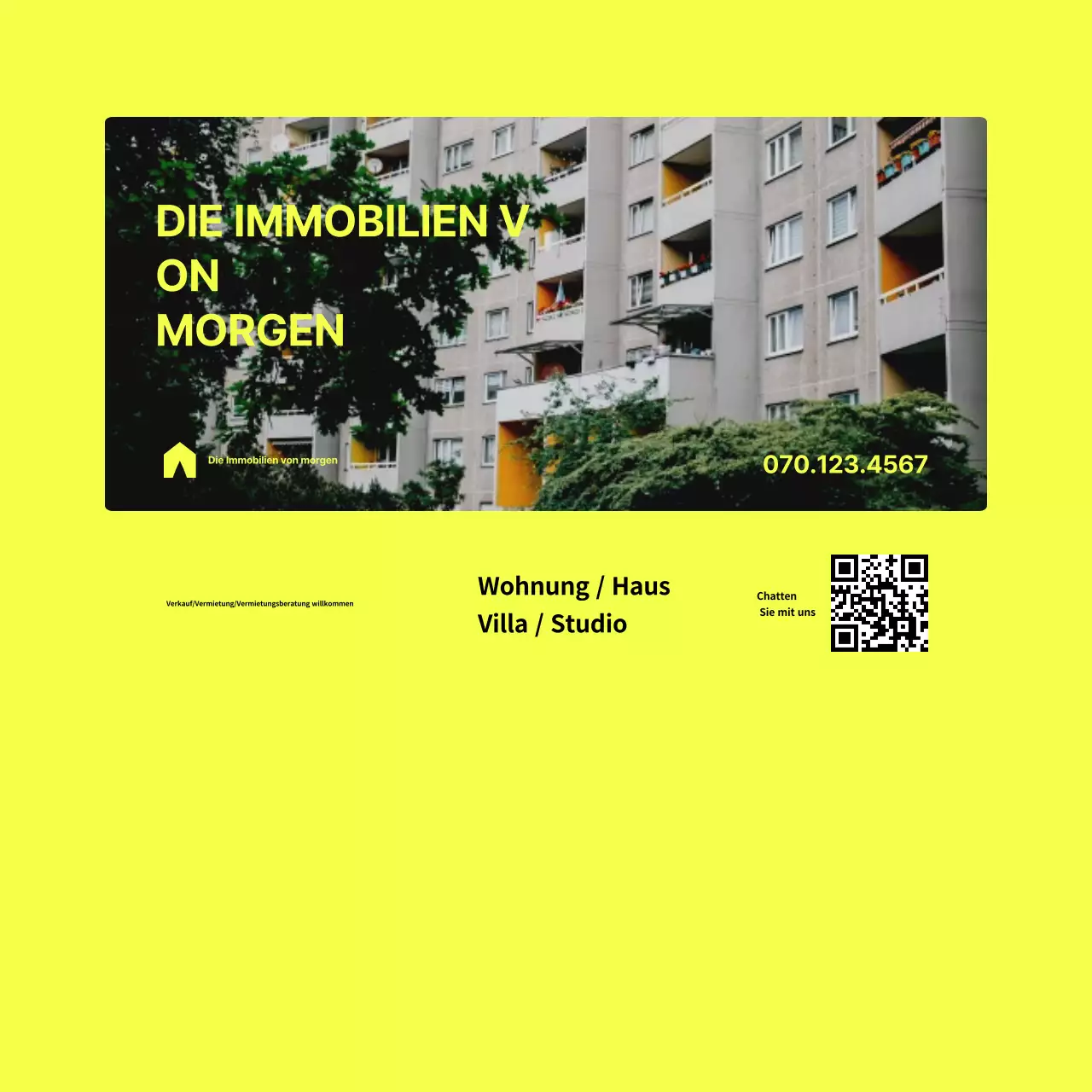 Graue moderne Immobilienanzeigen