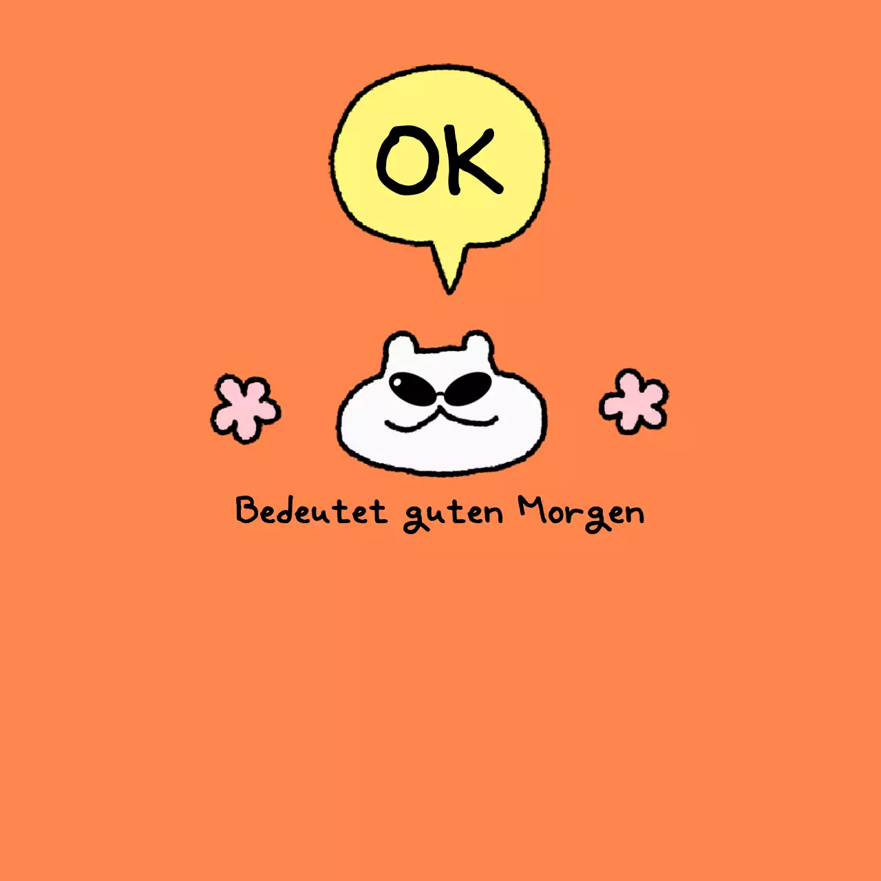 Weißer niedlicher glücklicher Schnörkel