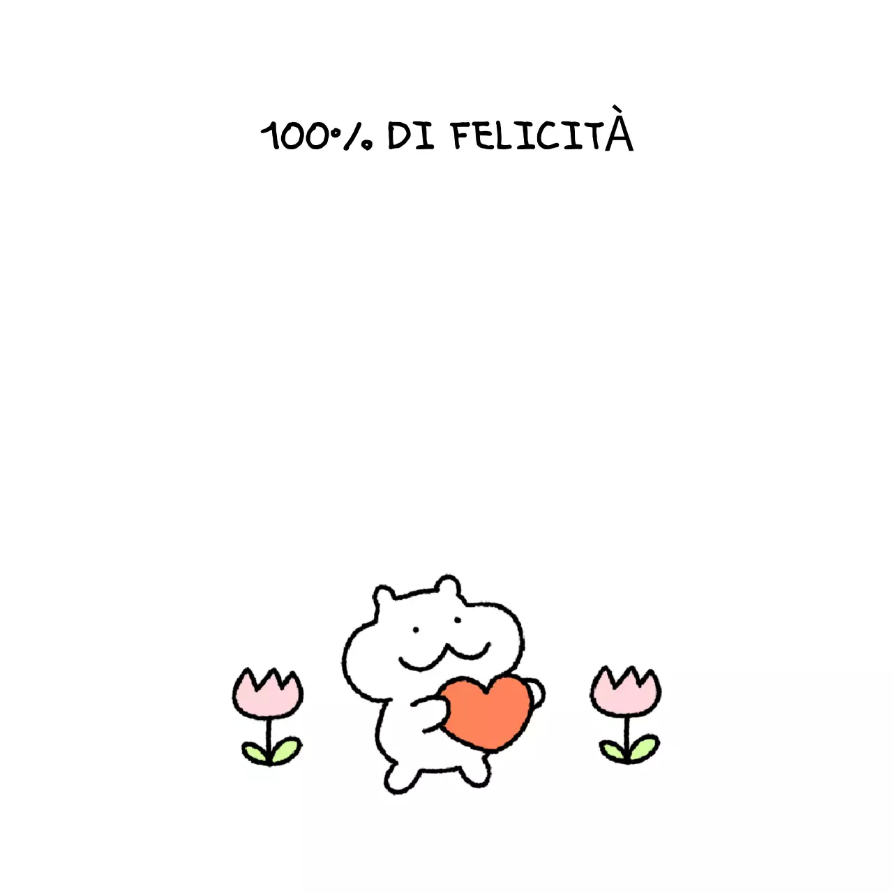 Bianco simpatico ghirigoro felice