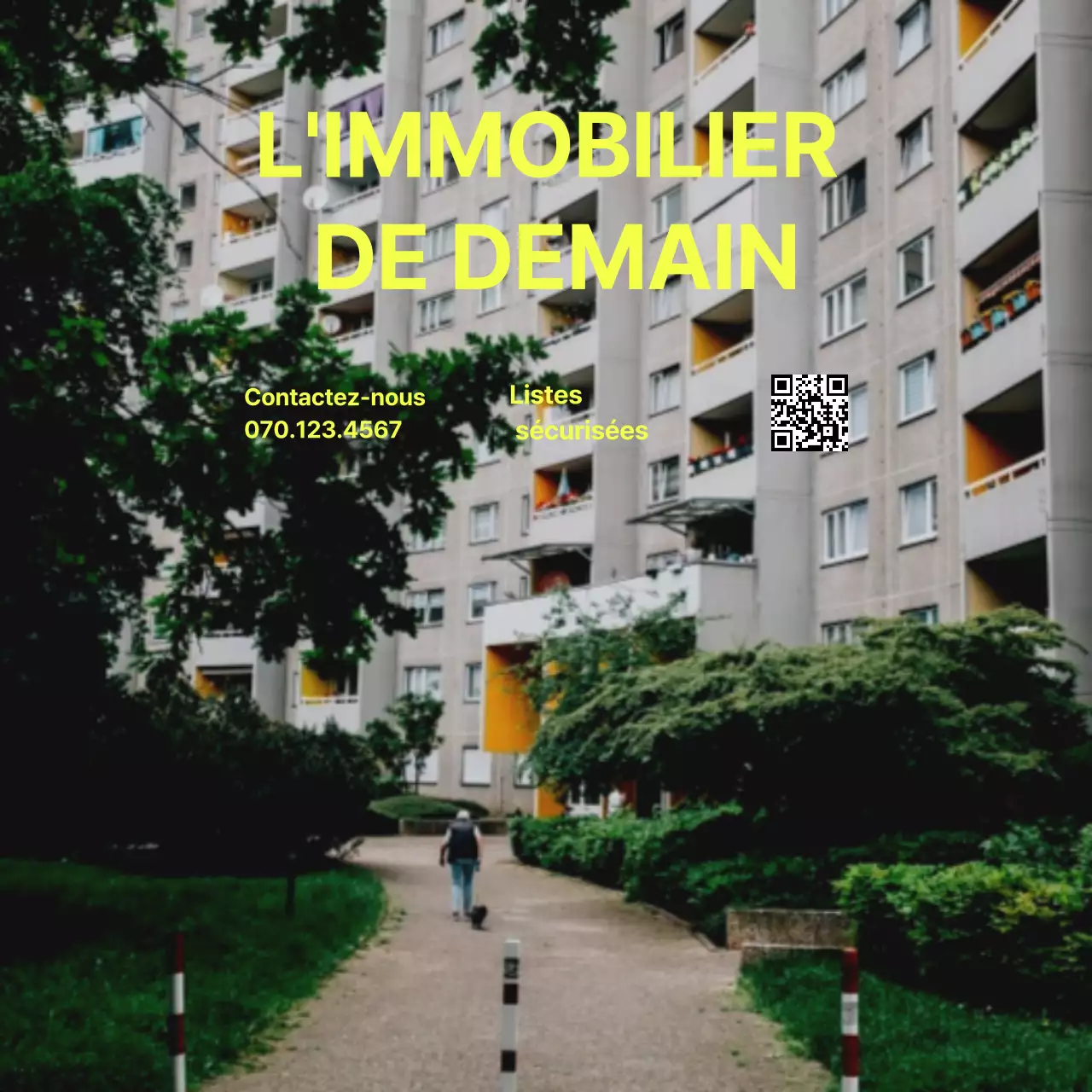 Annonces immobilières grises et modernes