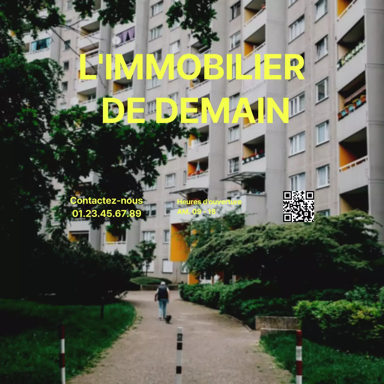 Annonces immobilières grises et modernes