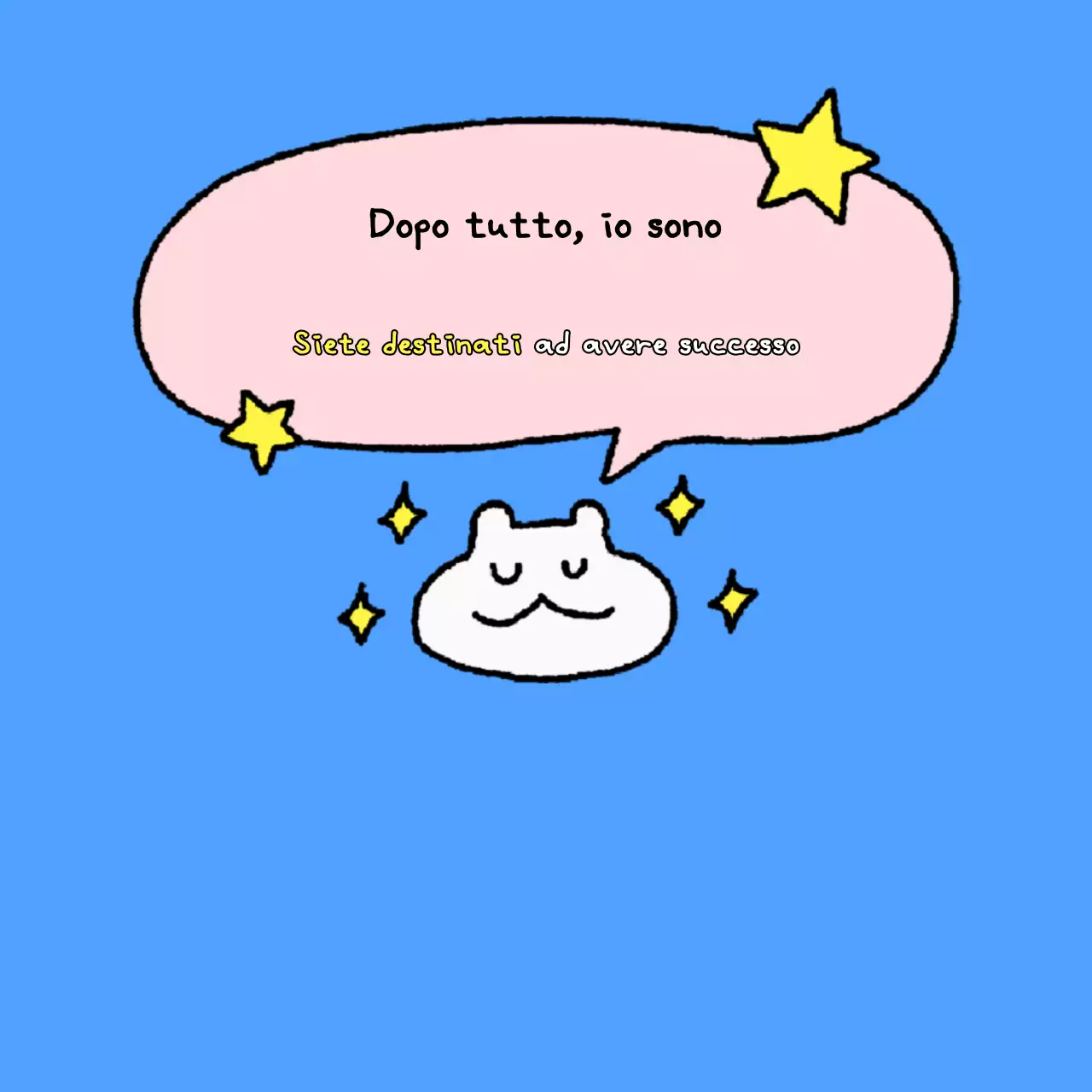 Bianco simpatico ghirigoro felice