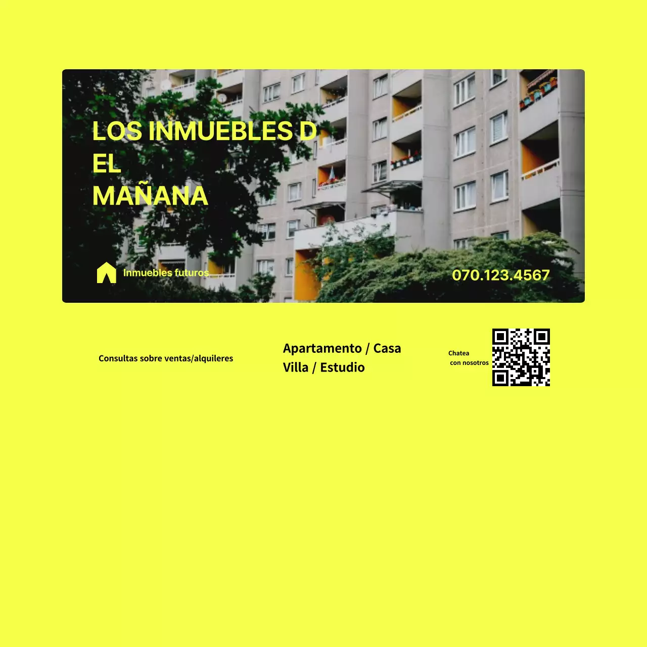 Anuncios inmobiliarios modernos en gris