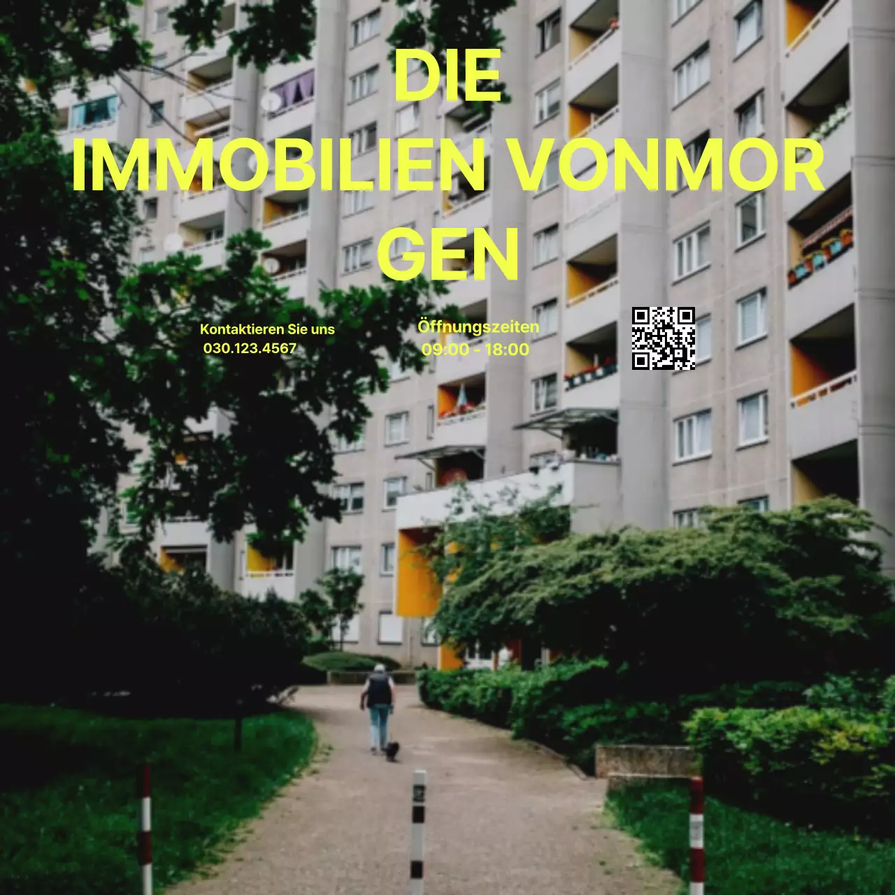 Graue moderne Immobilienanzeigen